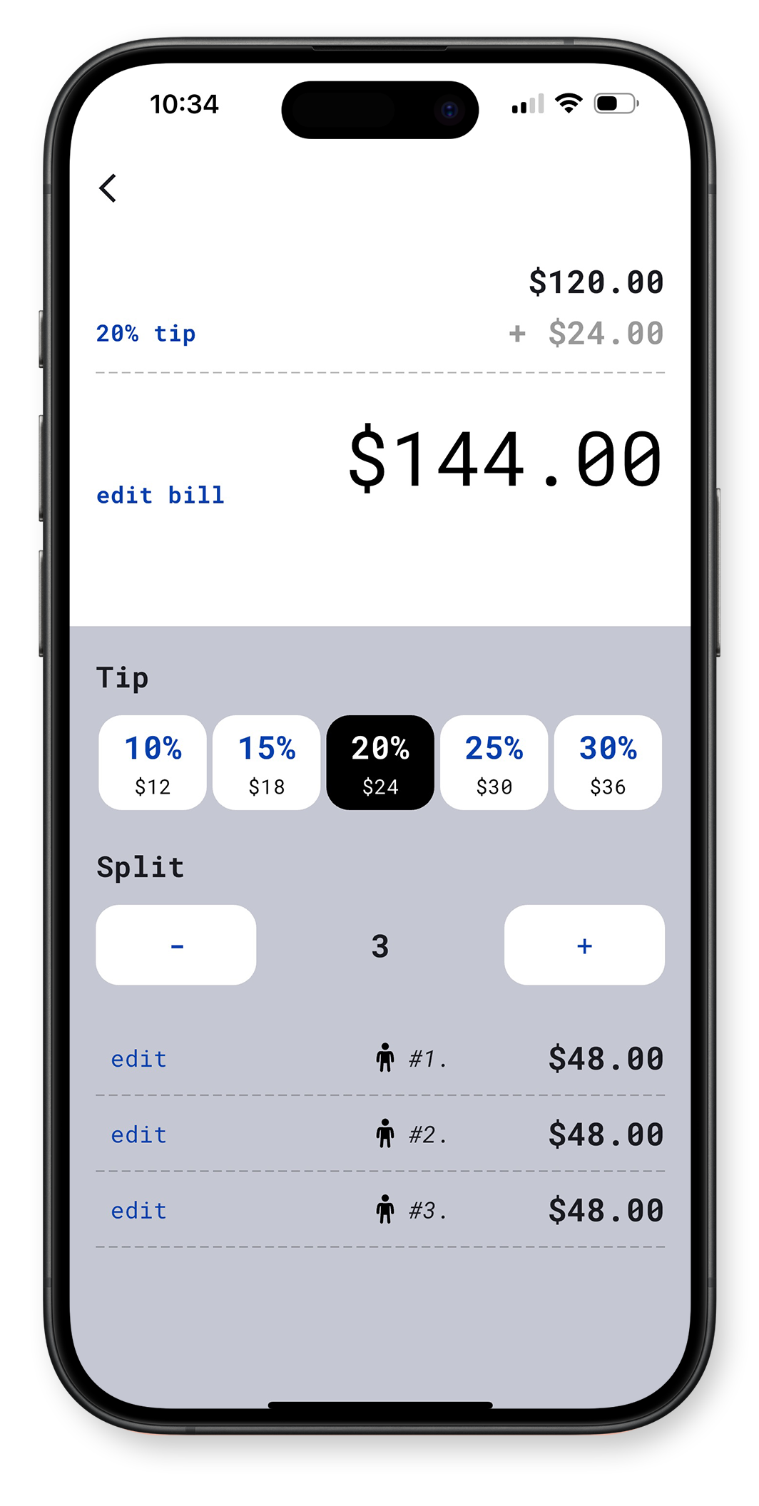 Main Calculator Screen